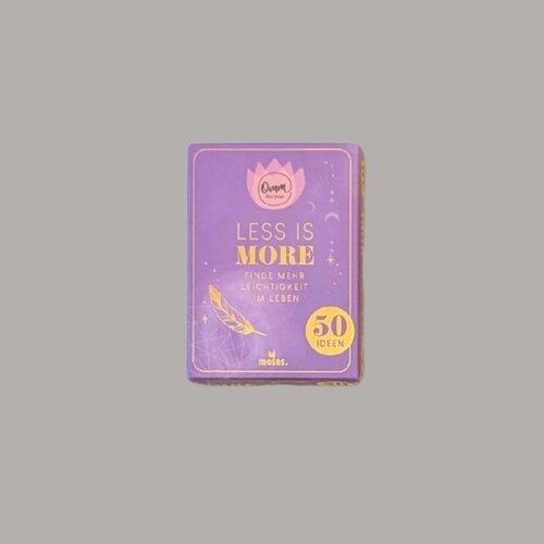 Kartenset 57 Übungskarten für Selfcare "Less is more" in rosa und gold
