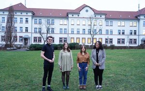Internationale Mercuri-Studierende auf dem Campus der TH Aschaffenburg
