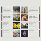 Grafik mit verschiedenen Kacheln mit Texten und Bildern zu den einzelnen Museen