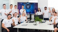 Gruppenfoto des VentureLab Teams mit Gründer und Leiter Prof. Dr. Boris Bauke.