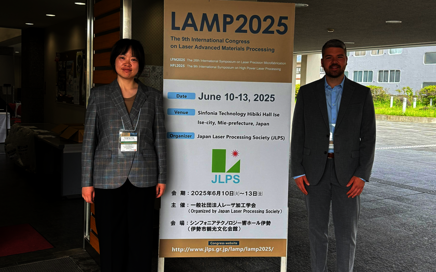 Yongting Yang und Daniel Franz auf dem internationalen Kongress "Laser Advanced Materials Processing"