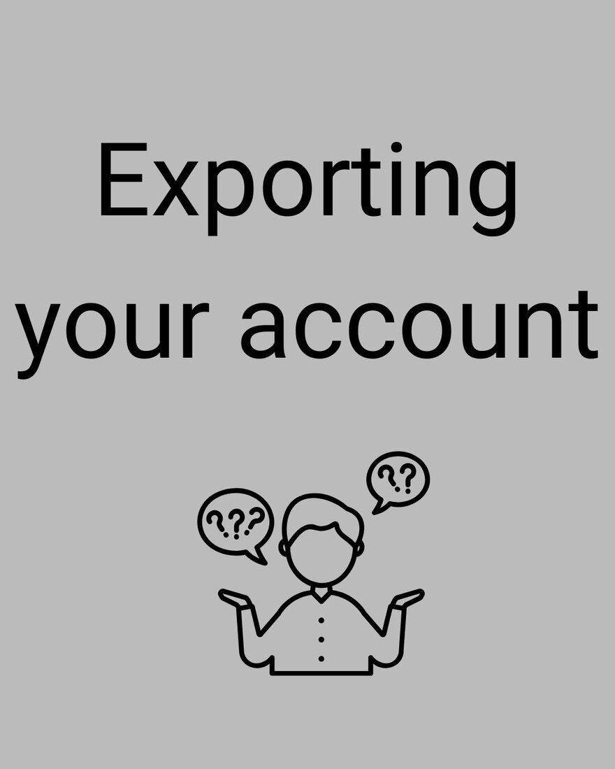 Title slide: exporting your account