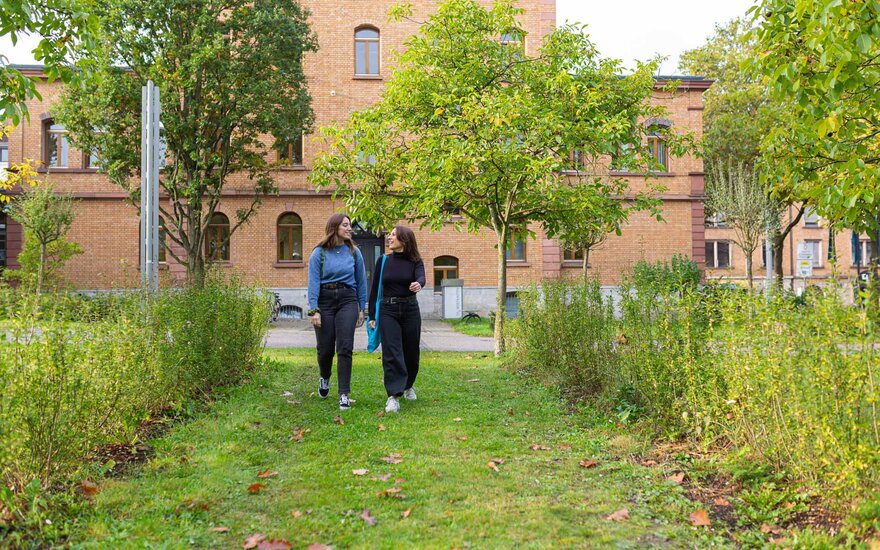 Internationale Austauschstudierende auf dem Campus