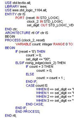 VHDL-Code auf Register-Transfer-Ebene.