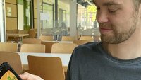 Student with cellphone