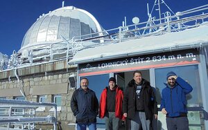 Scientists of TH AB on the Lomnický štít in Slovakia