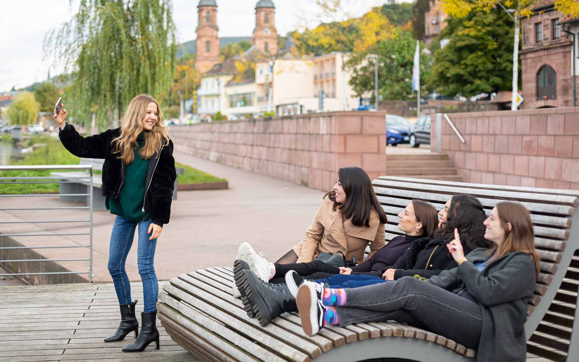 Exchange students in Miltenberg.